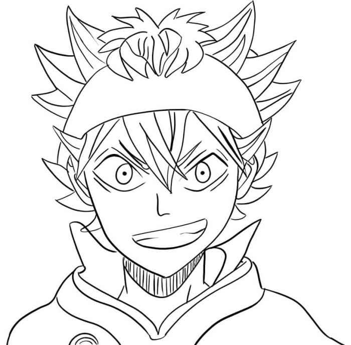 Black clover anime coloring pages