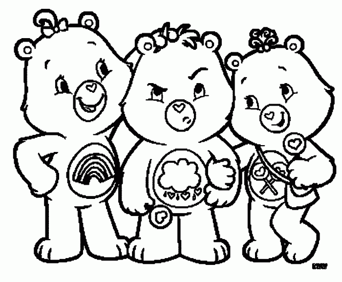 Coloring book care bears