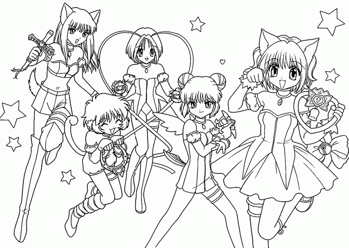 Free Coloring Pages Anime Characters