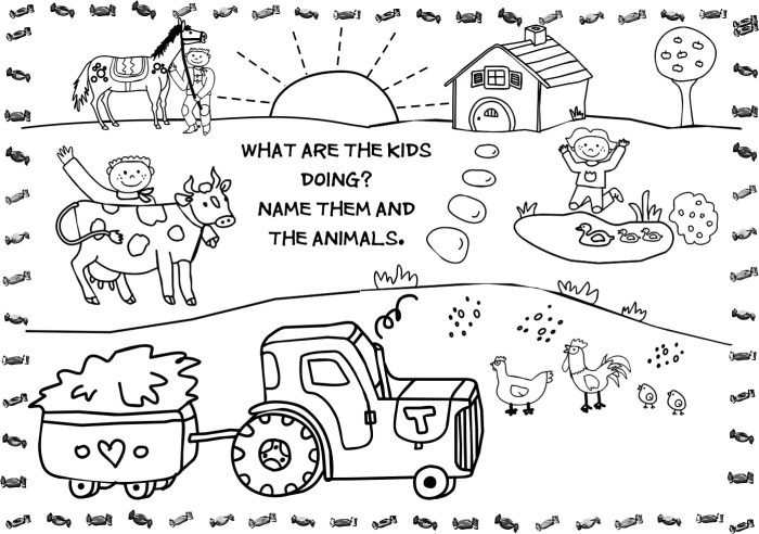 Farm animal printable coloring masks