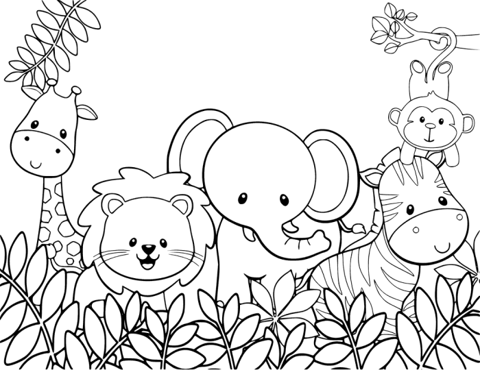 Online coloring pages of animals