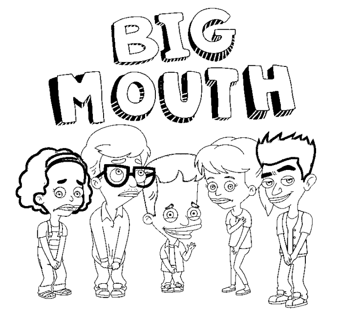 Big mouth coloring book