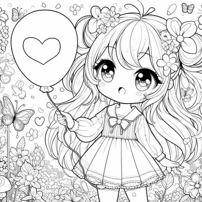 Cute anime couple coloring sheets