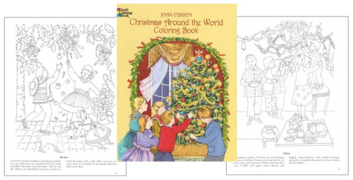 Christmas around the world coloring book