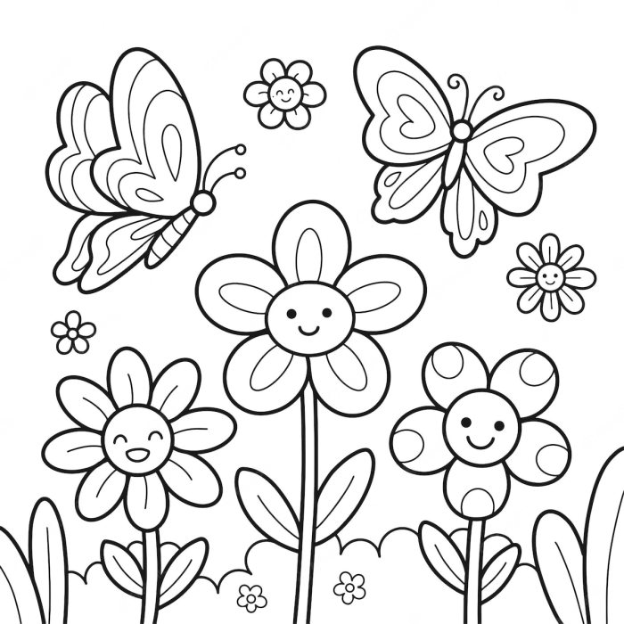 Cute spring animals coloring pages