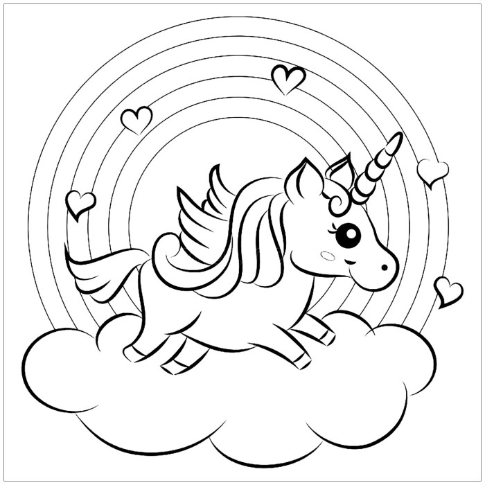 Cute Baby Animals Coloring Pages Mini Lamacorn