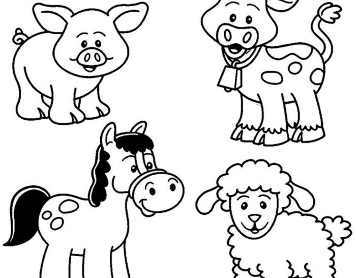 Farm Animal Printable Coloring Masks