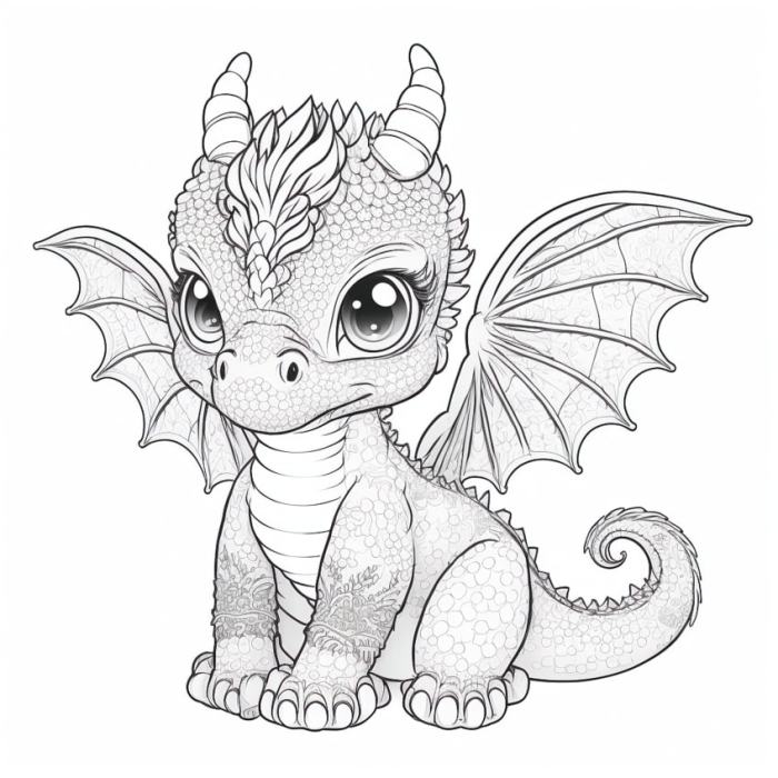 Dragon and Other Animal Coloring Pictures