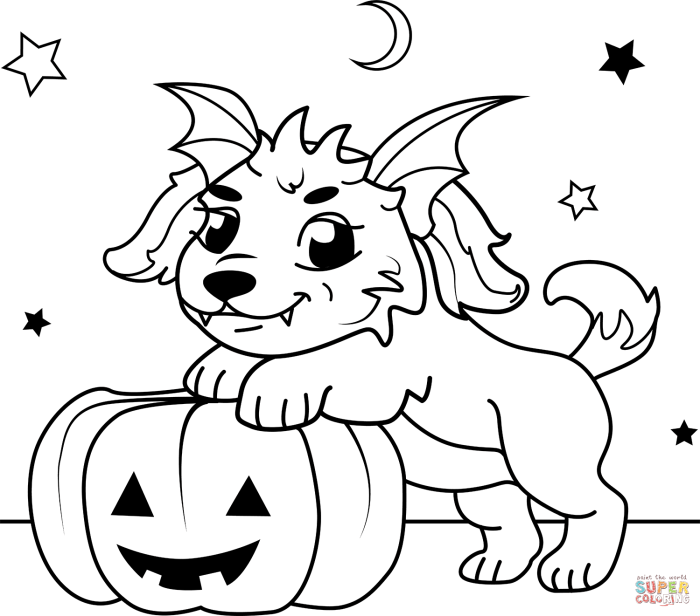 Cute Halloween Animal Coloring Pages