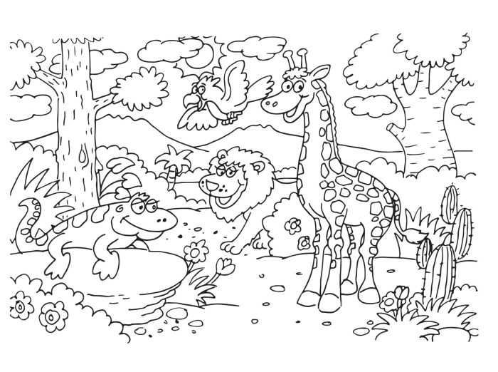 Free Forest Animals Coloring Pages