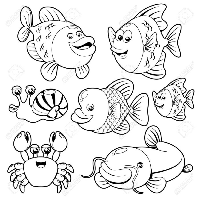 Free Coloring Pages Water Animals Fun!