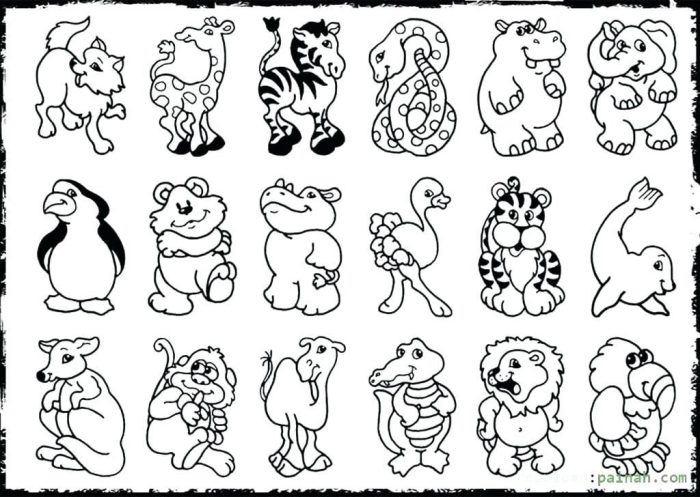 Different Animals Coloring Pages A Fun Learning Tool