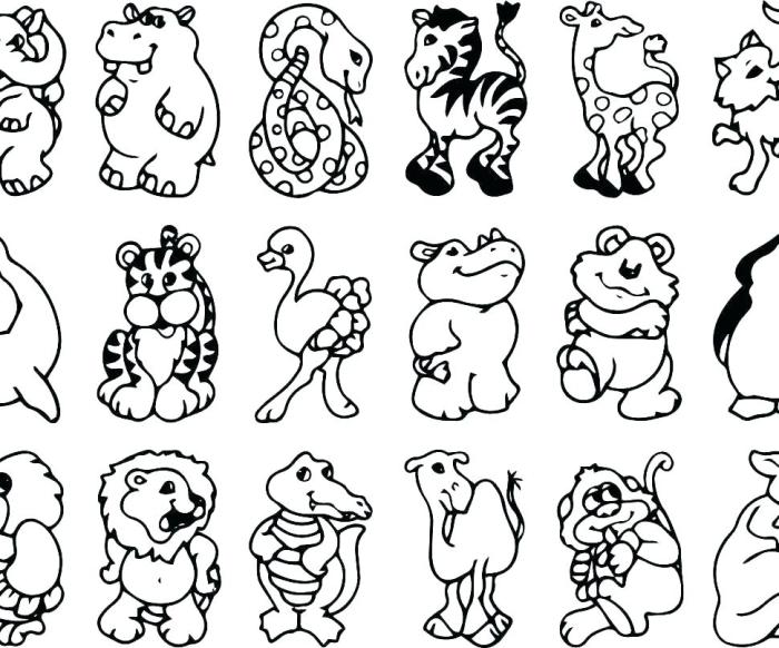 Free zoo animals coloring sheets