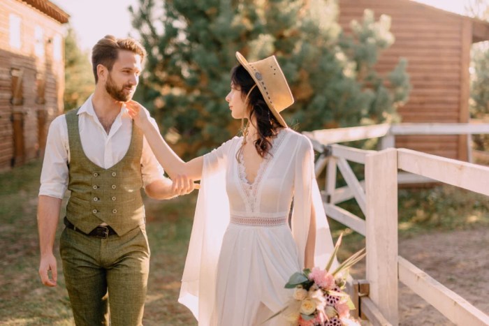 Barn wedding dress attire