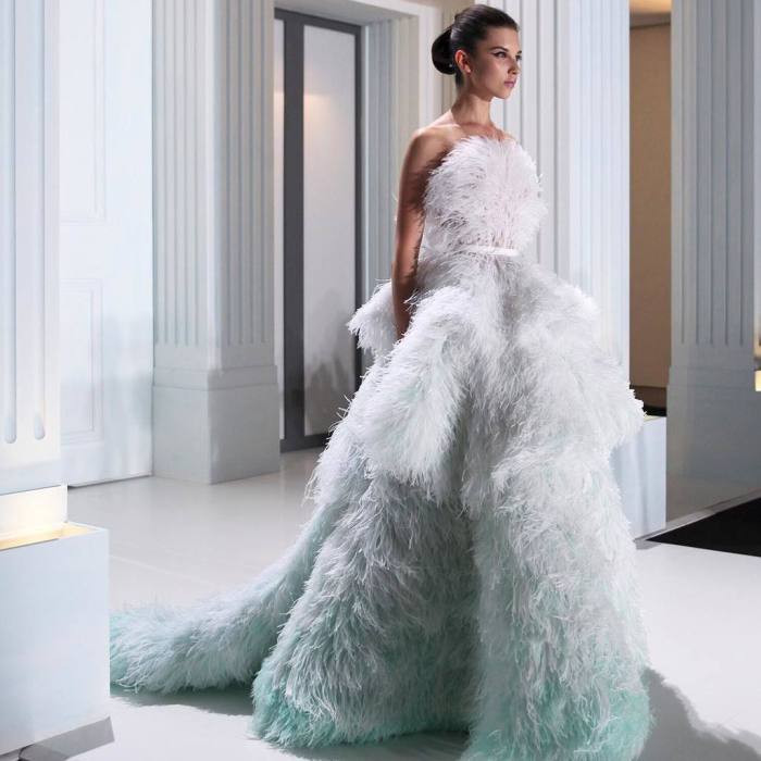 Ostrich Feather Wedding Dresses A Luxurious Choice