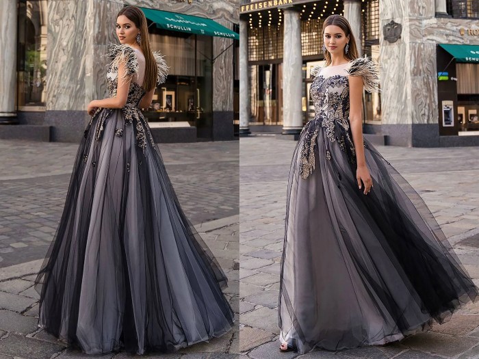 Gray wedding guest dress