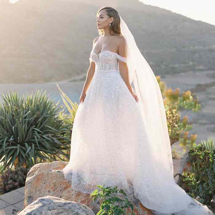 Off Shoulder Plus Size Wedding Dress